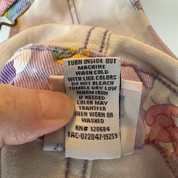 Care Bears Women’s S Overall Shorts Purple Denim Bib Shortalls Cartoon Graphic - Picture 11 of 11